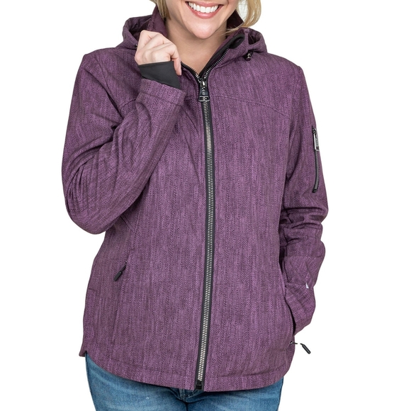 NWT Free Country $100 Women's Super Softshell Jacket WITH THUMBHOLES - Picture 4 of 13